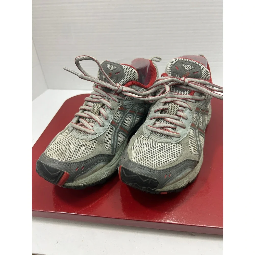 ASICS GEL-1120 Running Shoes 7.5 Grey Red Mesh Retro Runner Gorpcore Y2K Dad